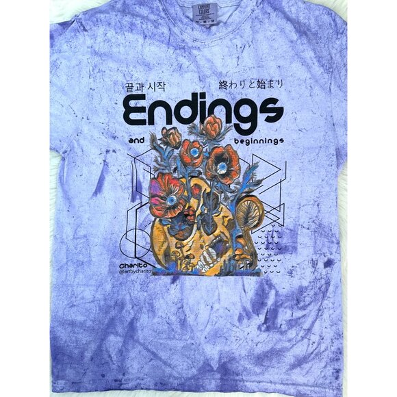 Skull & Flora Unisex Graphic T-Shirt By Charito Endings & Beginnings Corridor Of - Picture 2 of 3